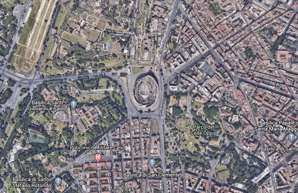 colosseum aerial view