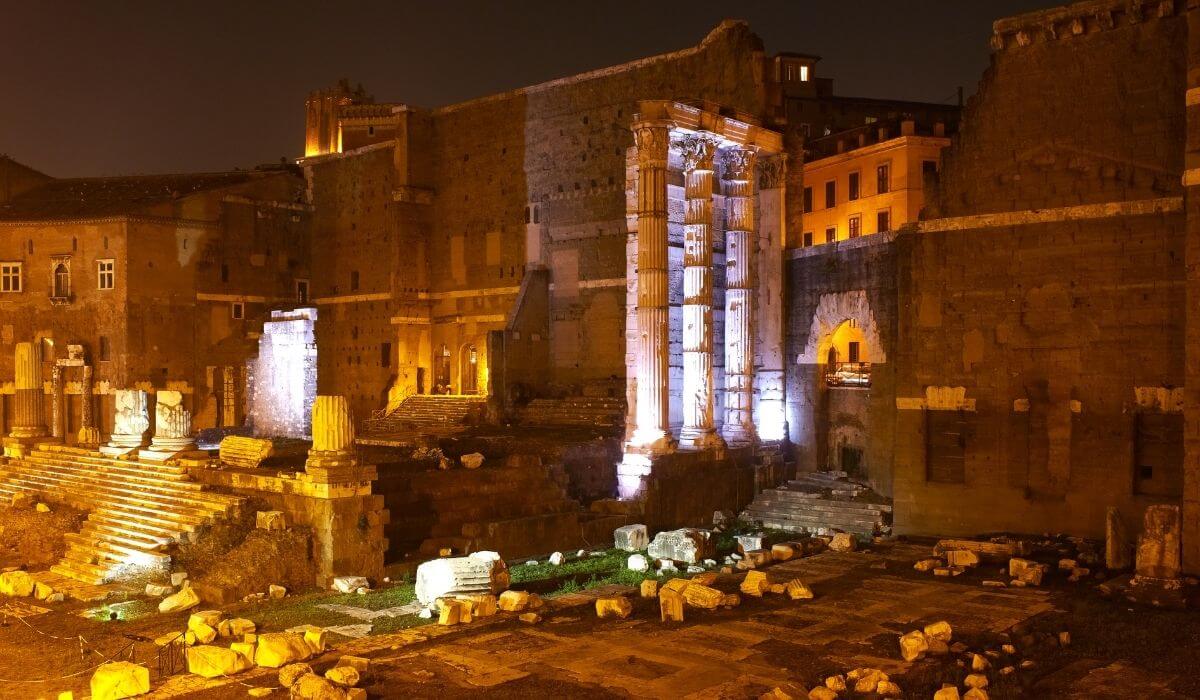 Forum of Augustus night light show